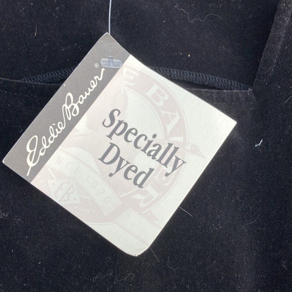 Eddie Bauer Vintage with tag Black Sleeveless velvet jumper Mini Dress Large - Picture 7 of 7